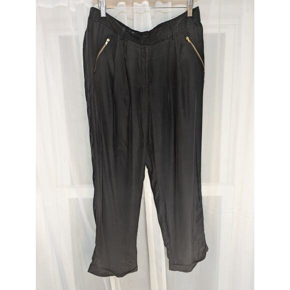Walter Baker 100% silk cropped pants - Sz 10 - Picture 2 of 3